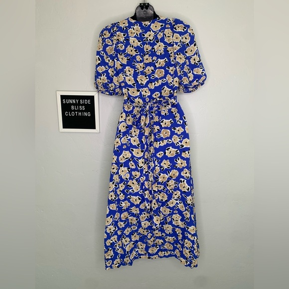 Ann Taylor Women’s Floral V Neck Maxi Wrap Dress Size 0 - Picture 6 of 14